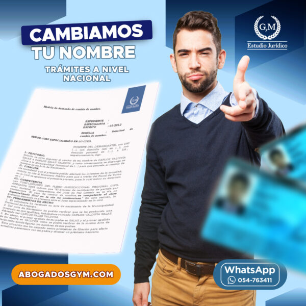 cambio nombres y apellidos PERU