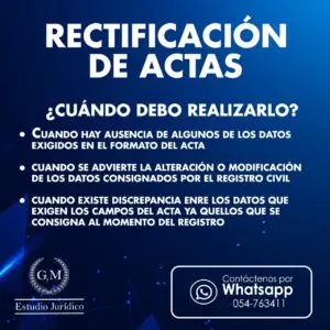 RECTIFICACION DE PARTIDAS