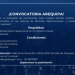 Convocatoria de practicas Arequipa