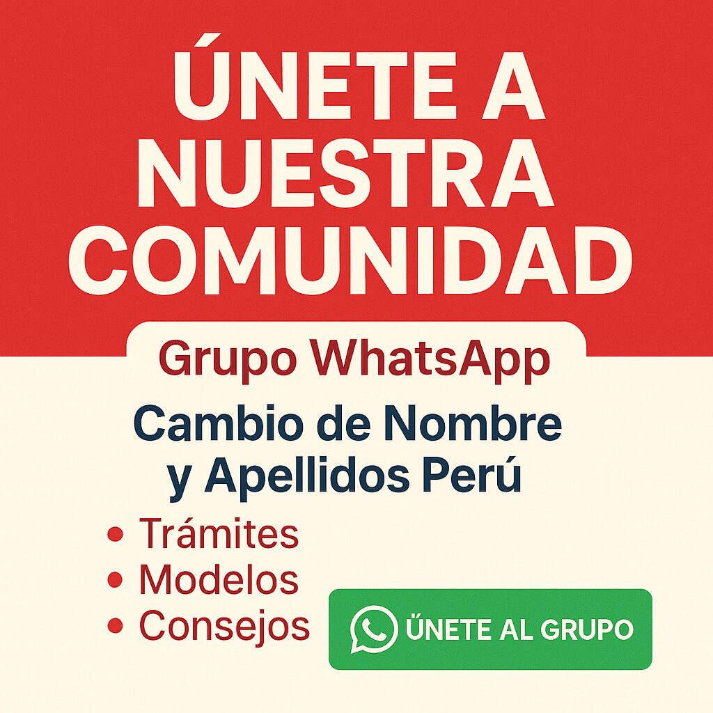 unete nuestra comunidad whatsapp cambio nombres y apellidos
