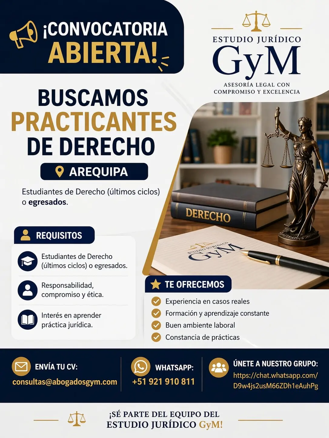 convocatoria derecho arequipa 2026
