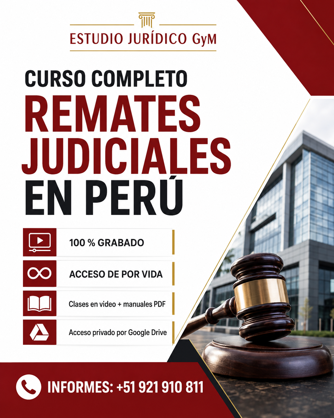 Curso Completo de Remates Judiciales en Perú con Acceso de por Vida